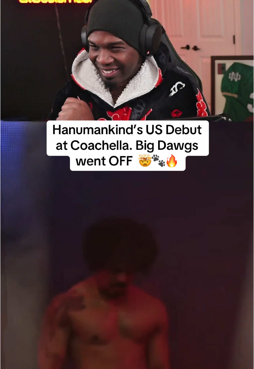 Hanumankind’s US Debut at Coachella. Big Dawgs went OFF  🤯🐾🔥 #hanumankind #coachella #bigdawgs #hiphop #rap #rapmusic #raptok #reaction 