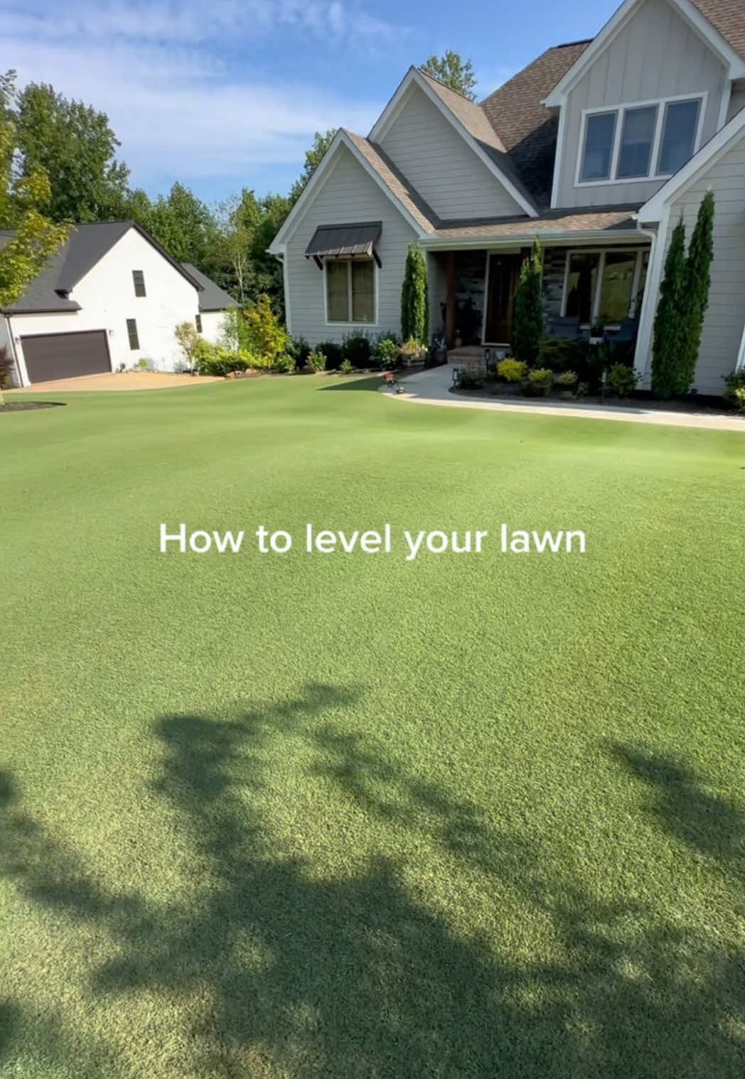 How to level your lawn with sand ⛳️ #DIY #lawn #reelmowing 