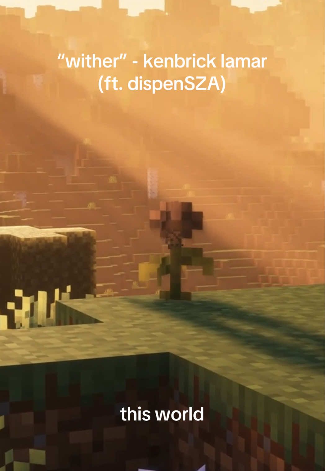 in this world, i mine #Minecraft #minecraftmemes #kendricklamar #sza #luthervandross #fyp
