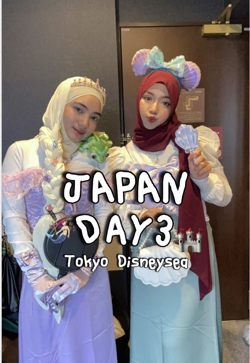 Get Ready With Us 💜🩵  ‘ลอง’ แต่งตัวเป็นเจ้าหญิงไปดิสนีย์ซี  #japan #OOTD #outfit  #fyp #princess #เจ้าหญิง #ariel #rapunzel #แอเรียล #ราพันเซล #disney #สองพี่น้องลองทัวร์ 