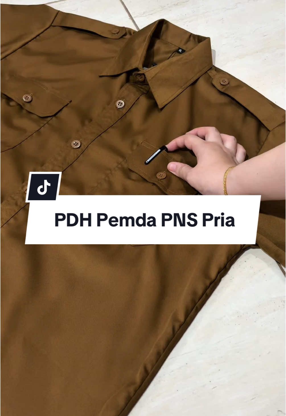 Setelan Pemda PNS Khaki tua pria lengan pendek☺️🥰 #pemda #setelankhaki #setelanpemdapria #bajupnspria 