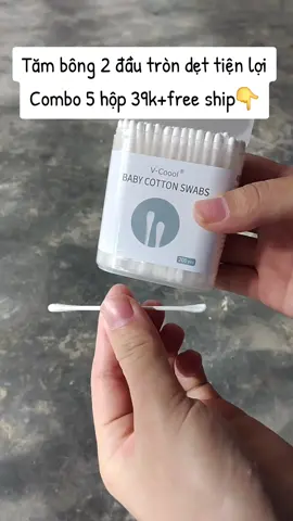 Săn seo combo 5 hộp tăm bông vcool  2 đầu tròn dẹt, tiện lợi, tiết kiệm. Dùng để vệ sinh mắt, mũi, tai cho bé. #mebimsua  #xuhuong  #thinhhanhtiktok  #mebimsuachamcon #tambong #tambong2dau #tambongtreem #tambongvcool  #chamsocbe 