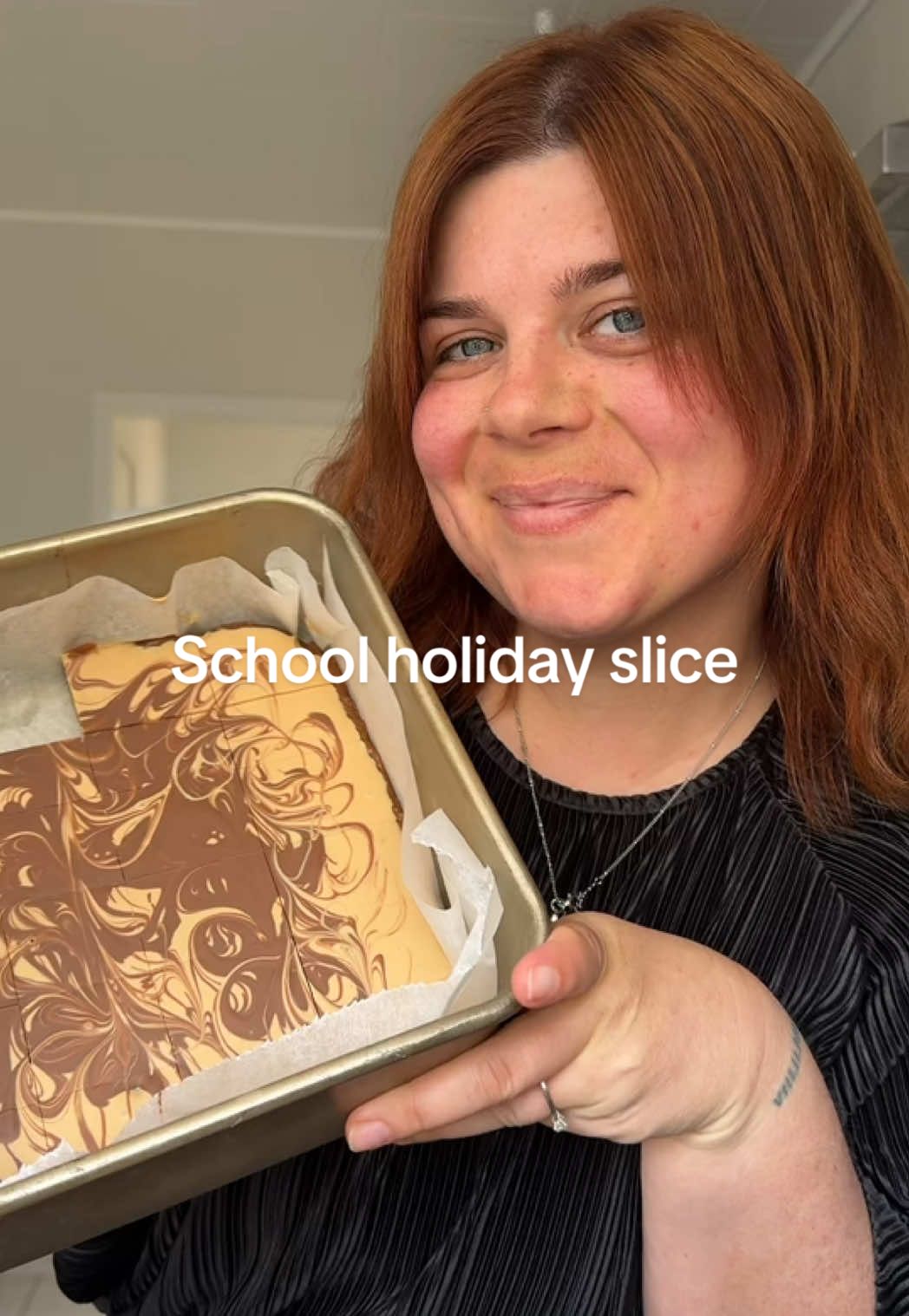 No bake slice - school holiday edition. This was actually a really fun way to get the kids involved and create a flavour we haven’t had before. Highly recommend getting your kids involved the kitchen this school holidays ❤️ #nobakeslice #easydessert #kidsinthekitchen #kidschoice #creatorsearchinsights #schoolholidayfun #easterbreak