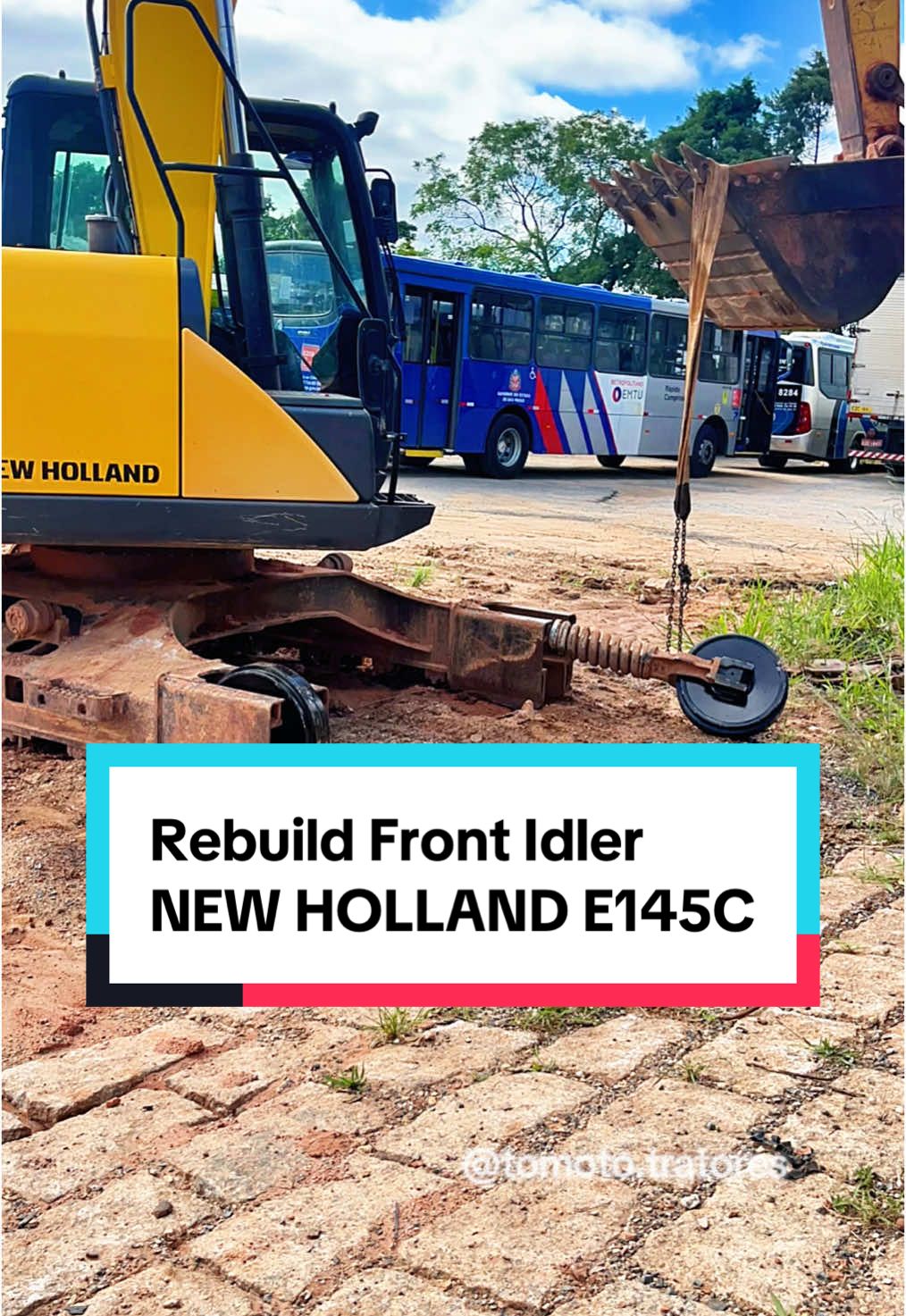 Recuperação da roda guia /Enchimento em arco submerso / Acabamento em retífica / Montagem das rodas NEW HOLLAND E145C.(Parte 2) #newholland #excavator #mechanic #welding #escavadeira #bulldozer #tractor #havydutymechanic 