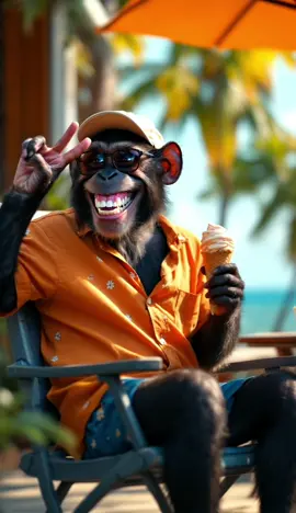 Can't wait for summer - sunshine and smiles only ☀️✌️ #fyp #fouryou #ai #monkey #rasta #bobmarley #vibes  #sun #Summer #animefyp #animalsoftiktok 