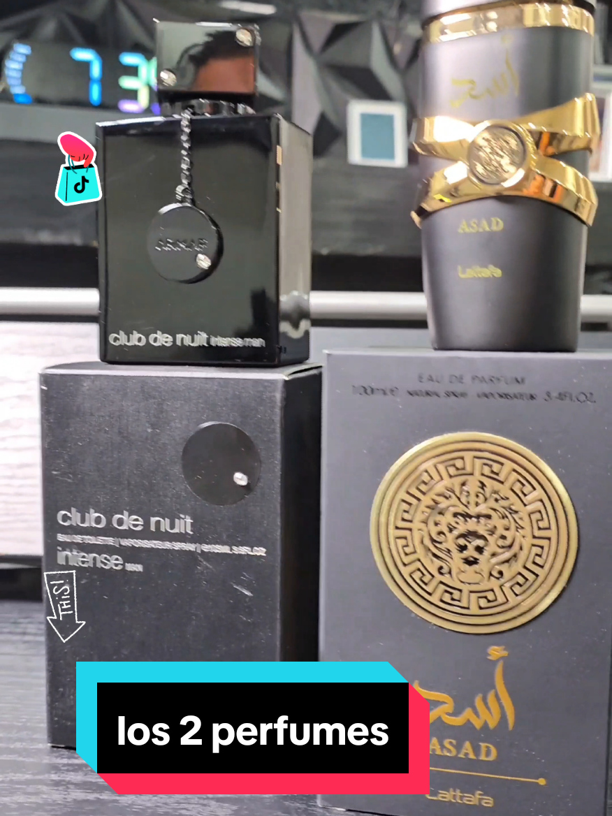 los dos mejores perfumes Asad y club de nuit #fragance  #perfum #clubdenuit #asad  #perfumetiktok #tiktokshop #deals 
