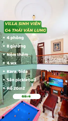 Villa sinh viên phong cách hoàng gia mà có sân pickleball lun. #villavungtau #vungtau #ngocvillavt #reviewvillavungtau 