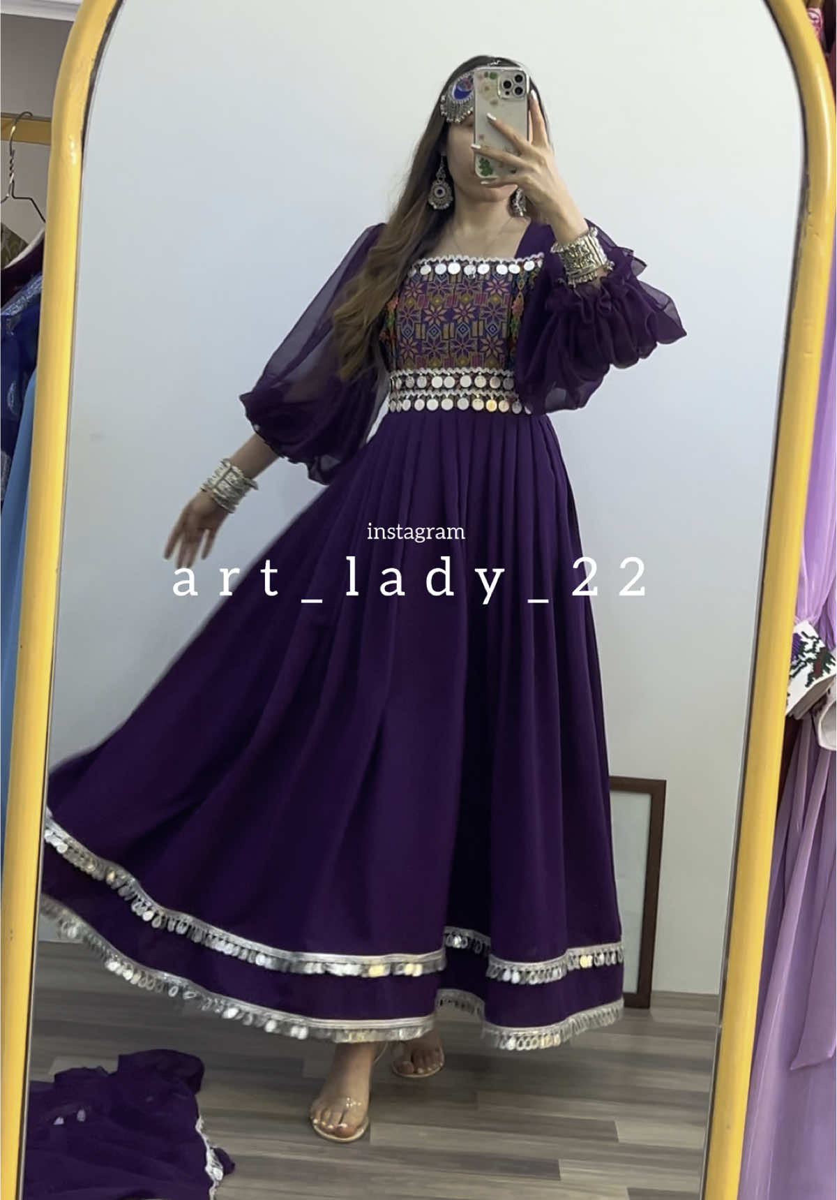 ‎برای ثبت سفارش و معلومات بیشتر به اینستاگرام و یا وتسپ ما پیام دهید💜✨ ‎شماره در بایو موجود است!! ‎اینستاگرام👇🏻 art_lady_22 #afghanculture  #newcollection  #viralvideo  #afghantiktok 