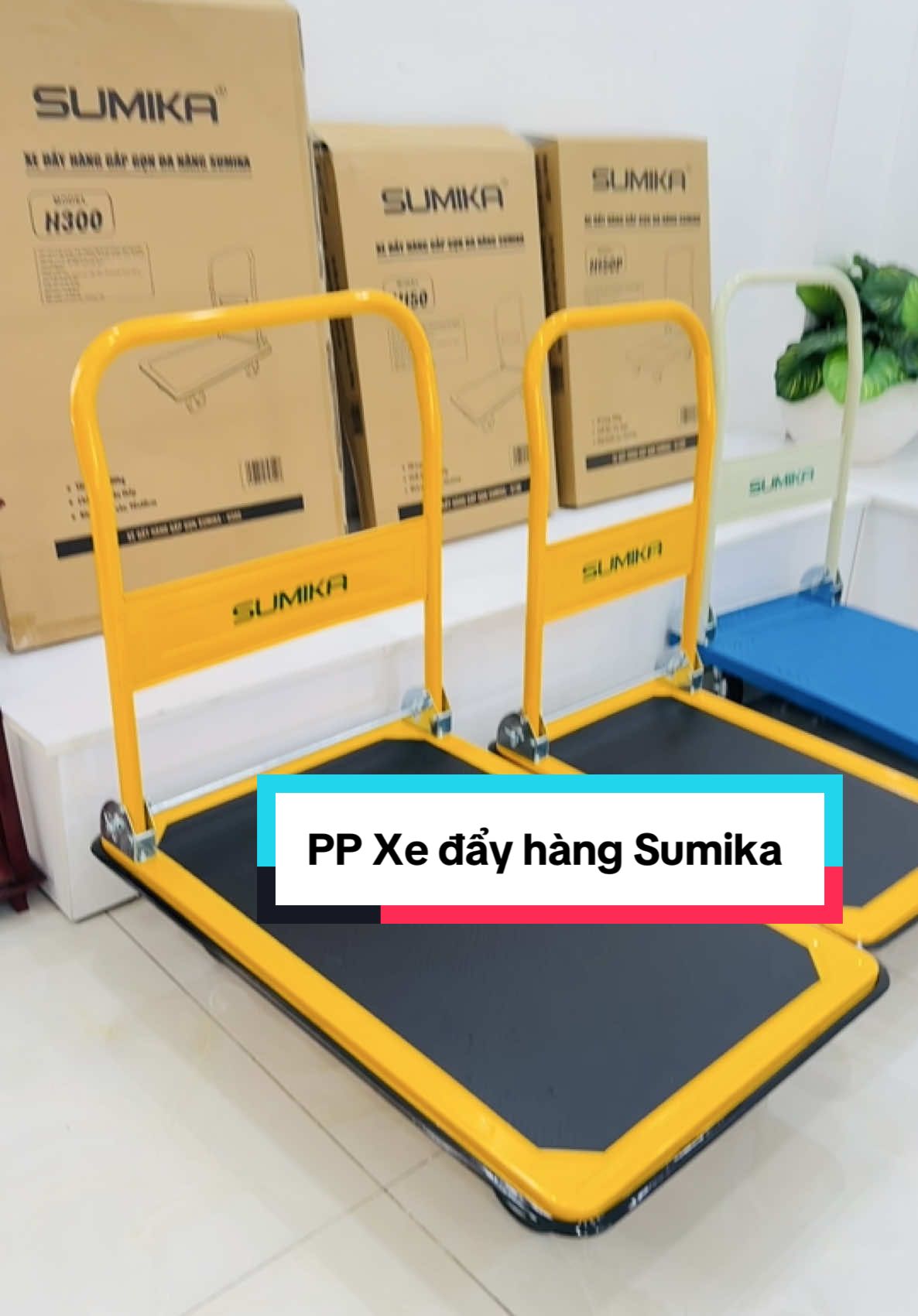 Xe đẩy hàng gấp gọn chở hàng hóa gia đình văn phòng kho hàng #xedayhang #xedayhanggapgon #xedayhangchinhhang #xedayhangsumika #xuhuong 
