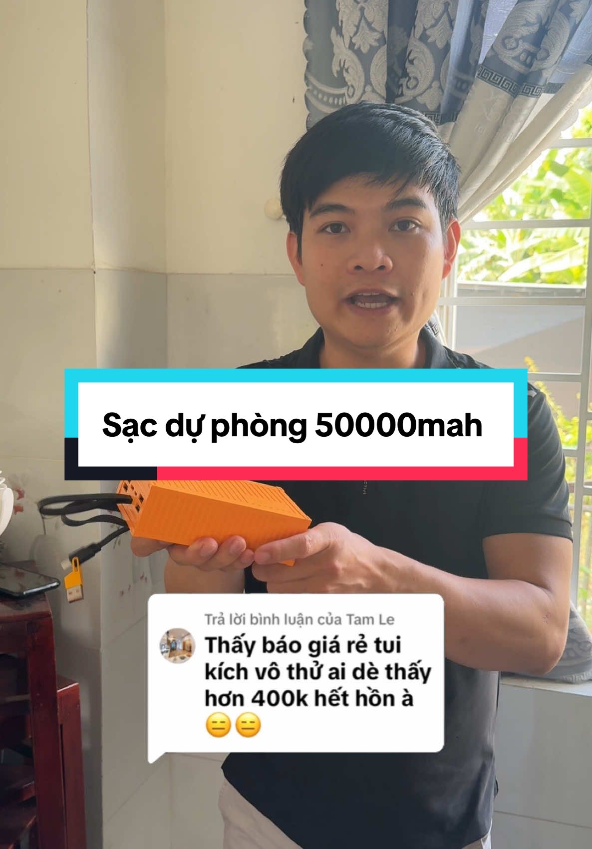 Sạc dự phòng 500000mah xài bao giờ cho hết pin #xuhuong #sacduphong #sacduphong50000mah 
