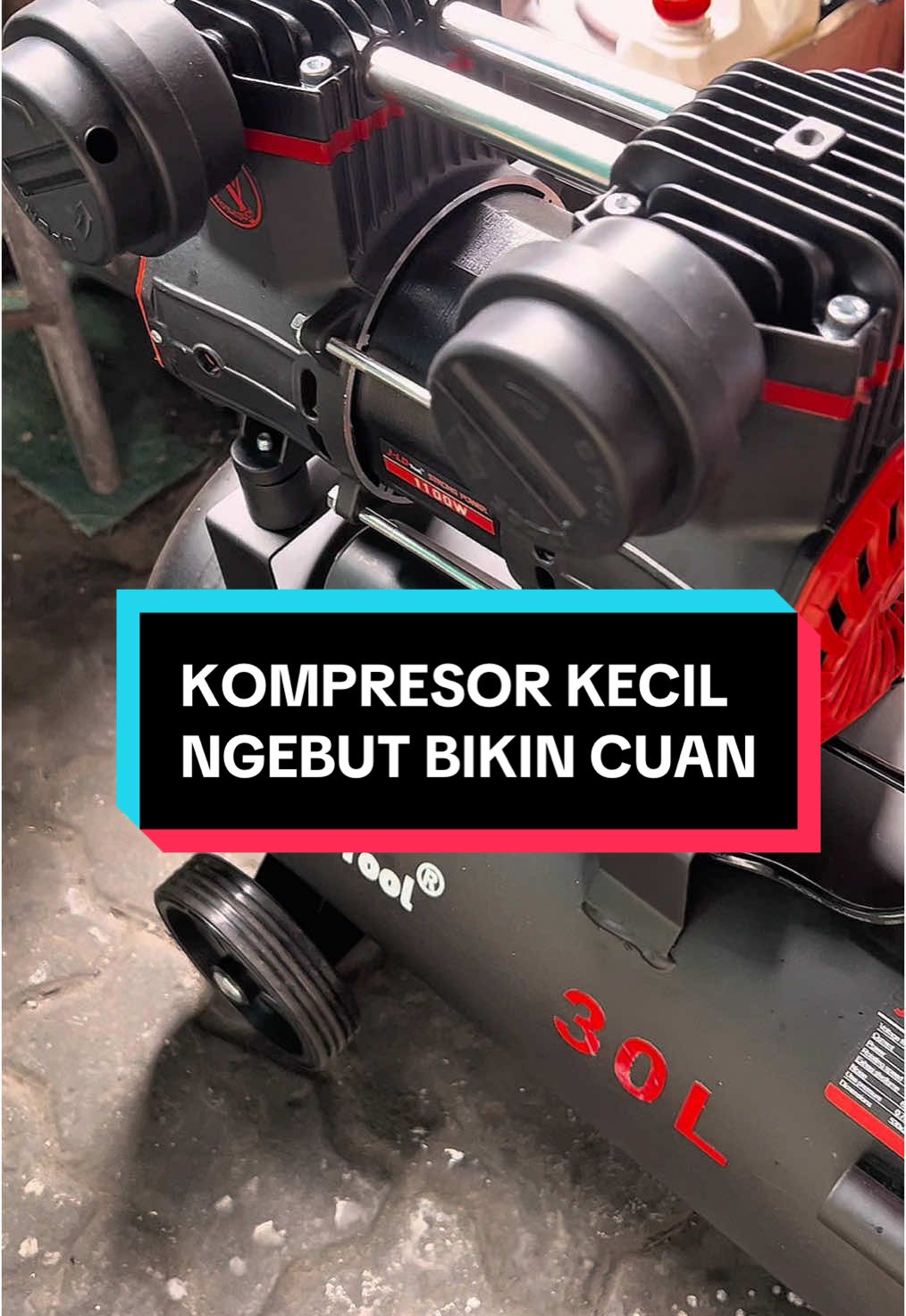 Kompresor Angin Spesifikasi : Frekuensi tegangan 220-240V/50-60Hz Volume pembuangan: 0,256m3/menit Tekanan kerja maksimum 0.8Mpa Kecepatan putar: 2800R/menit Outlet udara: G1/4 Kebisingan: 68dB Daya: 1100W Arus: 6.8A #fyp #reels #belanjaditiktok #kompresorangin #kompresorlistrik 