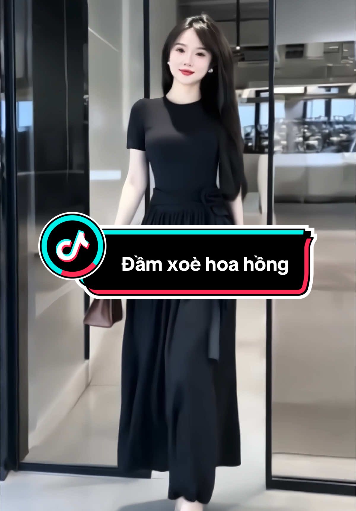 Đầm xoè hoa hồng tay ngắn tiểu thư xinh  #tiemthoitrangnkh #setvest #quanaonu #donu #vay #dam #quanao #aonu #croptop #chanvay #setbo #quansuong #ao #quannu #quanjean #quanongrong 