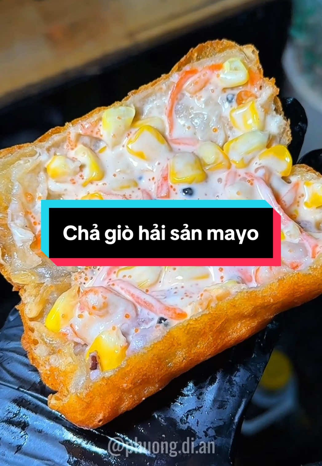 Chả giò phiên bản nâng cấp #ancungtiktok #kimbanchanga #trungtom #phomai #mayonnaise #chagio #haisan 