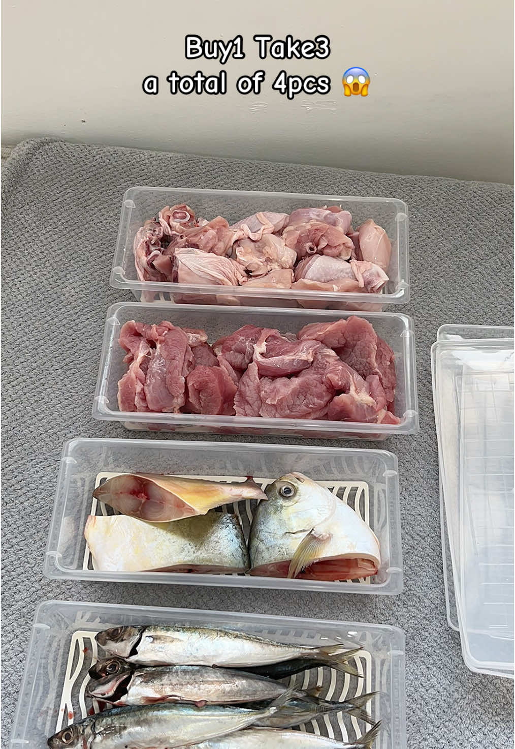 Buy1 take3 food storage organizer #foodstoragewithdrainer #foodstorage #reforganizer 