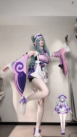 I learned the butterfly step for a day and a night. Can I get MVP? I wanted to learn it the first time I saw the costume of Dream Moon mizuki's #yumemizukimizuki #dance #梦见月瑞希 #cosplay #老鼠舞 #原神 #genshinimpactcosplay 