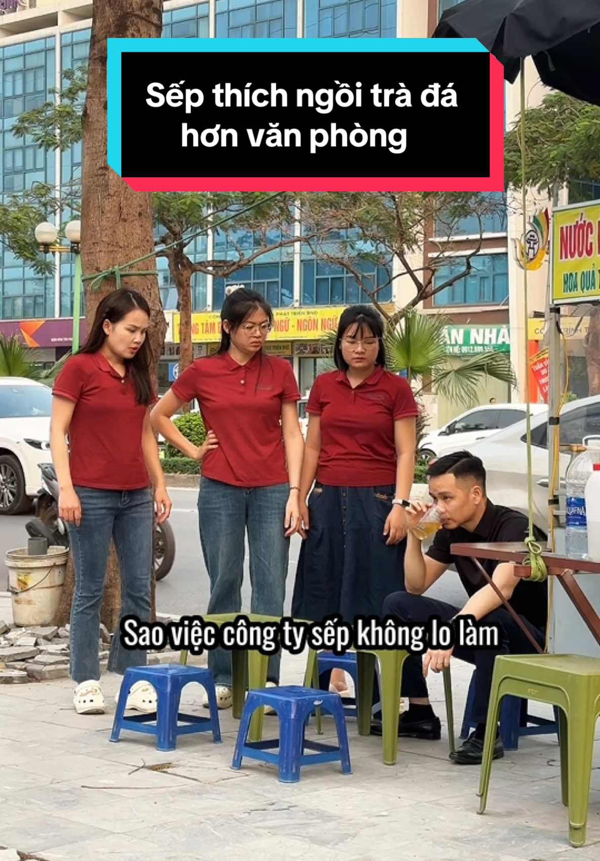 Sếp ngồi trà đá một tí cũng không yên với bọn này. #giatritiktok #xuhuongtiktok #vanphong #hnsofa #hnsofamaydotinhte #hnsofaduthuchuyen 