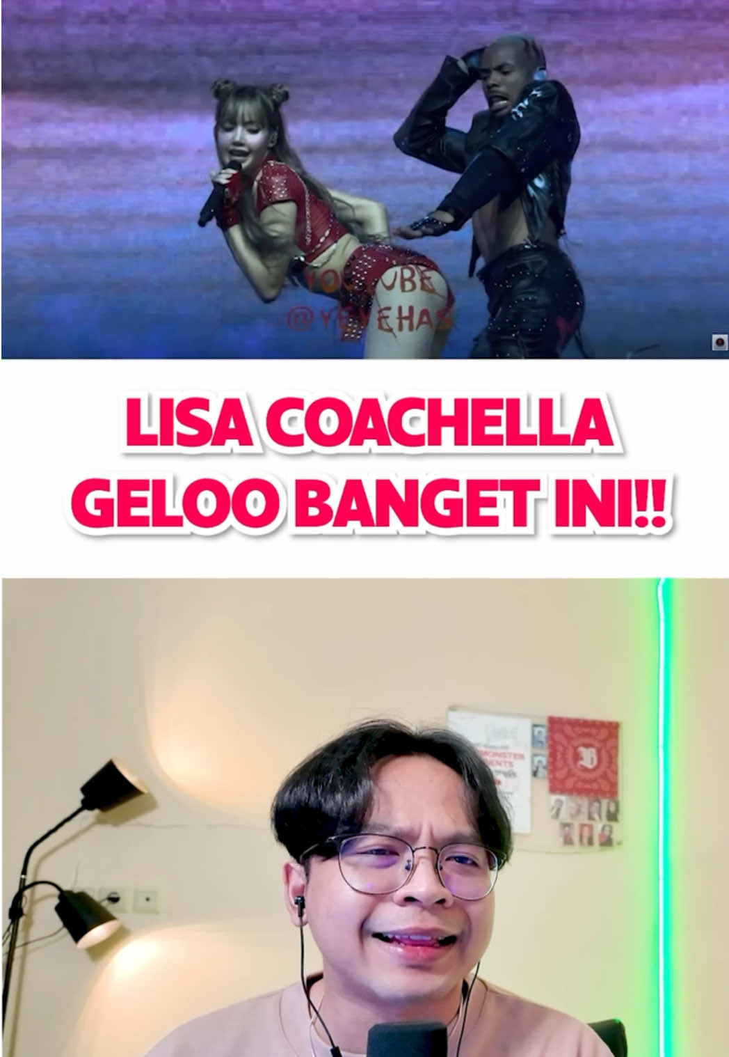 LISAAAA 🔥🔥🔥🔥 #lisa #coachella #reaction 