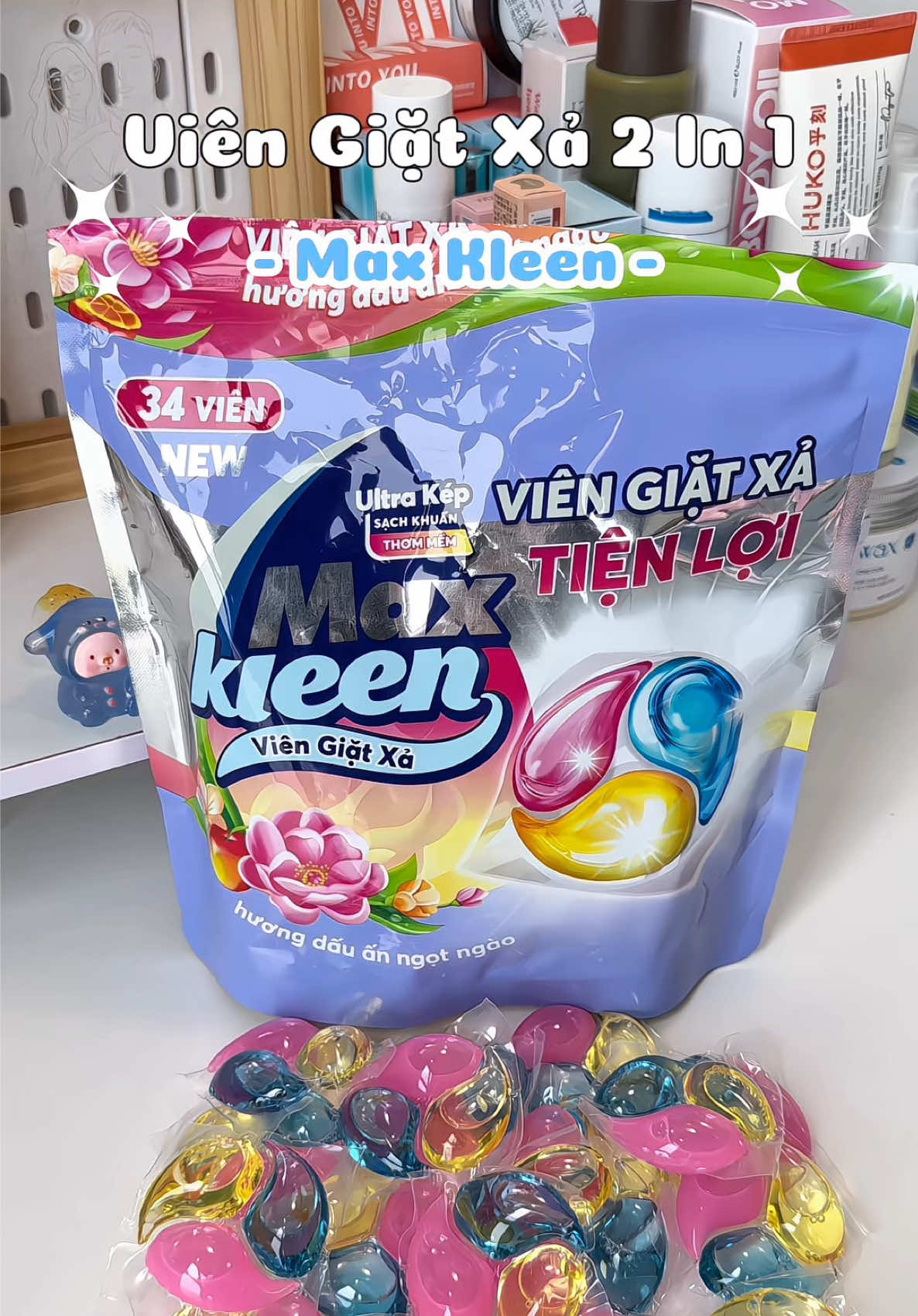 Viên giặt xả tiện lợi 2 in 1 của nhà Maxkleen siu thơm luôn ạ #unboxing #viengiatxa #viengiatxamaxkleen #maxkleen #xuhuong #viral #thuytienunbox