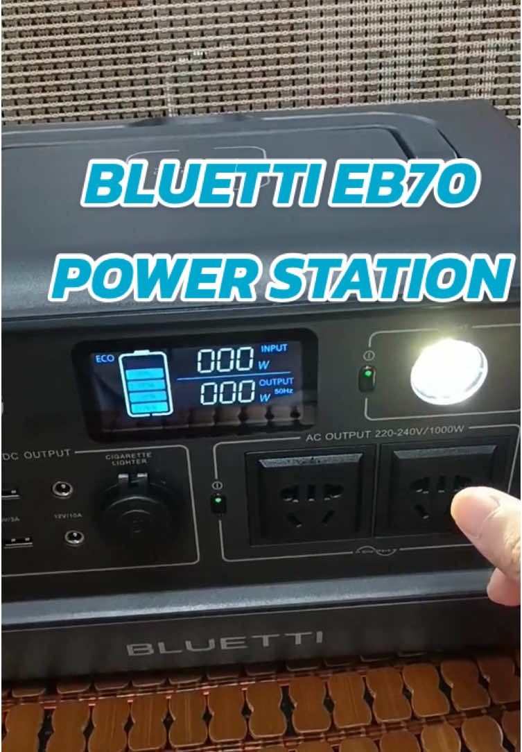 BLUETTI EB70 ชาร์จ1ชั่วโมงเกีอบเต็มเลย ตั้งค่าผ่าน Appได้ สุดยอดครับ สามารถชาร์จแผงงเซลล์แสงงอาทิตย์คอมพิวเตอร์ฯลฯ สำหรับรองพกพา กิจกรรมกลางแจ้ง บ้าน งาน #powerstation #powerstationsolar #ชาร์จเร็ว #bluettipower #bluetti 
