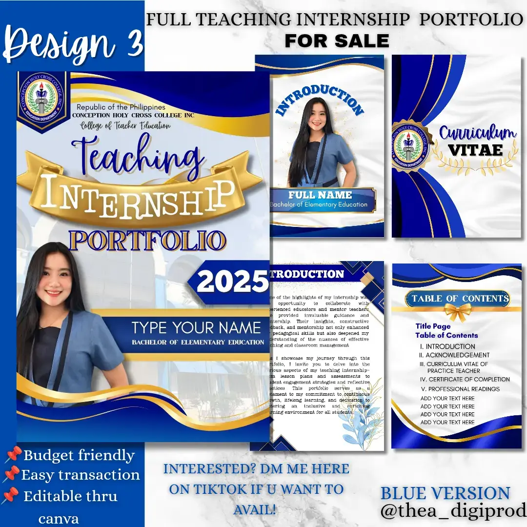 THEME: BLUE, RED, PINK, BLACK, and GREEN designs available! Stand out and impress with these aesthetic and professional-looking templates—perfect for pre-service teachers like YOU! 📌Editable via Canva – super easy to customize! You can add/remove/change designs to match your vibe. 📌Softcopy only and super affordable DM me here on TikTok to grab yours now! Let’s make that UNO happen, future teachers!👩🏻‍🏫✨ #fyp #fypage #fyppppppppppppppppppppppp #portfolio #teachinginternship #poftfolio #preserviceteacher #teaching #teachersoftiktok #makeitviral #viral #teachingontiktok #portfolio #graduate #template #canva #portfolio #canva #teachinginternship #portfolio #fyp #fypage #fyppppppppppppppppppppppp #makeitviral #teachinginternship #portfolio #portfolio #internship #graduate #preserviceteacher 