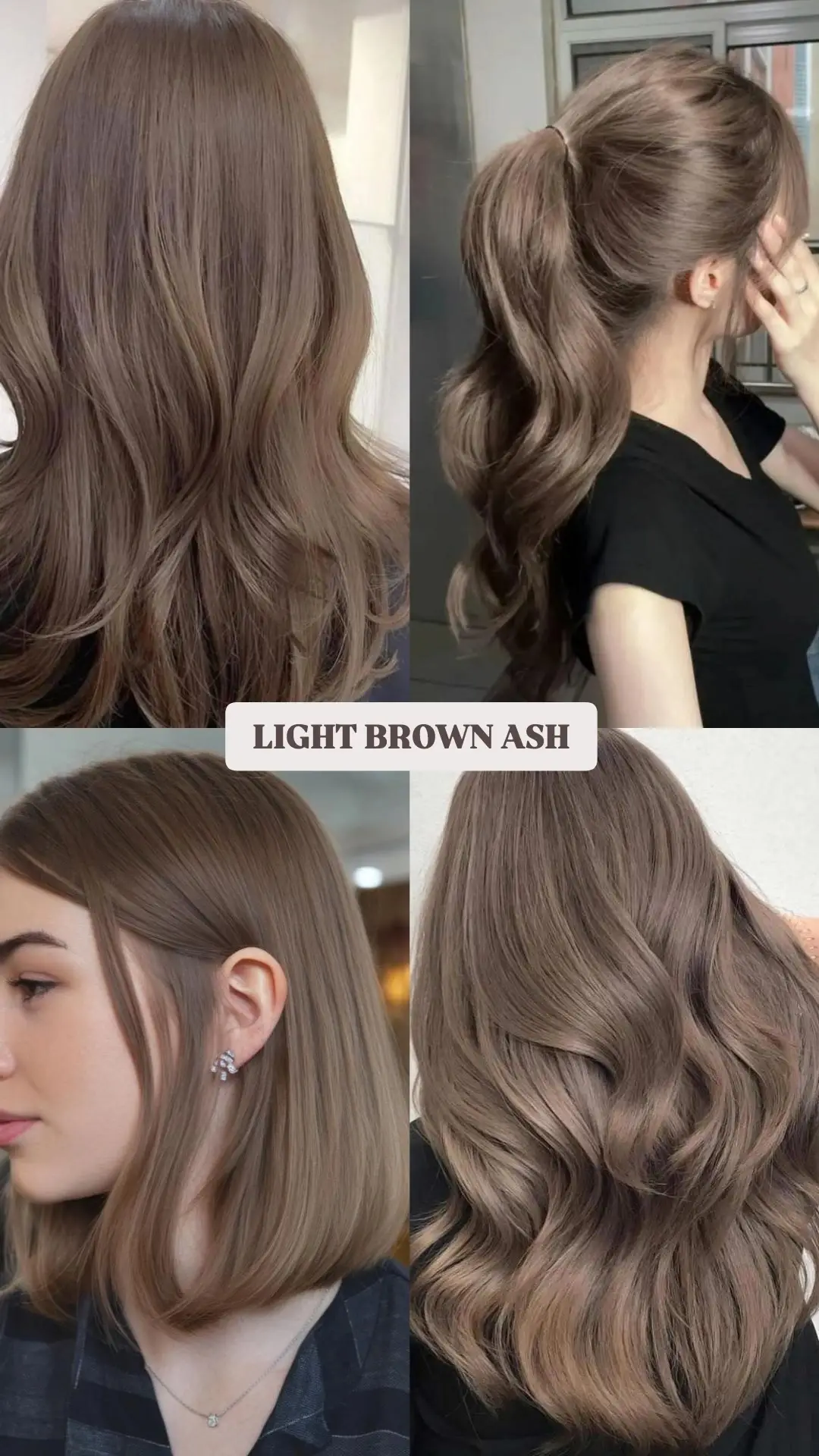 HAIR COLOR IDEAS  ʕ⁠´⁠•⁠ ⁠ᴥ⁠•̥⁠`⁠ʔ                                  #haircolor #haircolorideas #milkteaash #blondes #lightbrownash #mahogany #redhairdye #honeyteabrown #silverhair #grayhair #pinkhair #hairstyleideas #womenfashionideas 