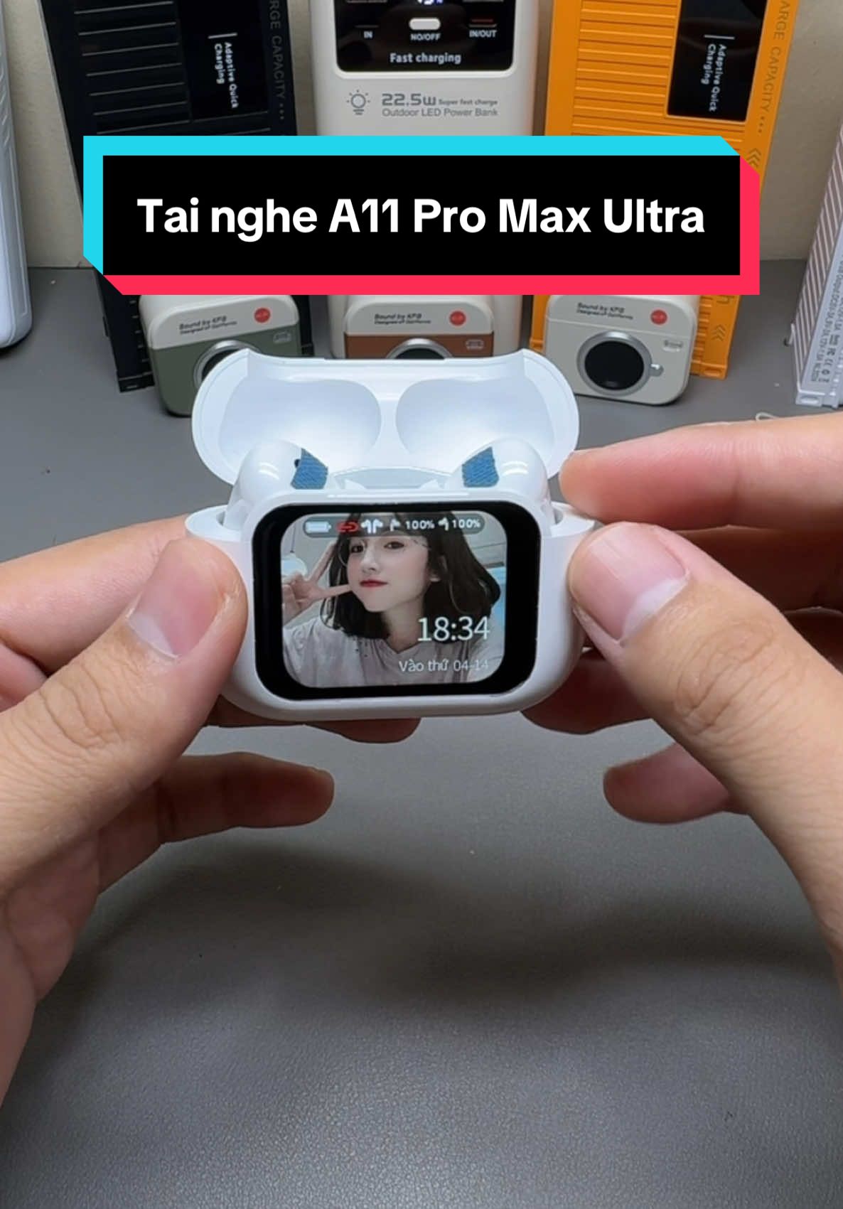 Tai nghe A11 Pro Max Ultra mới về nha ae#tainghe #tainghebluetooth 