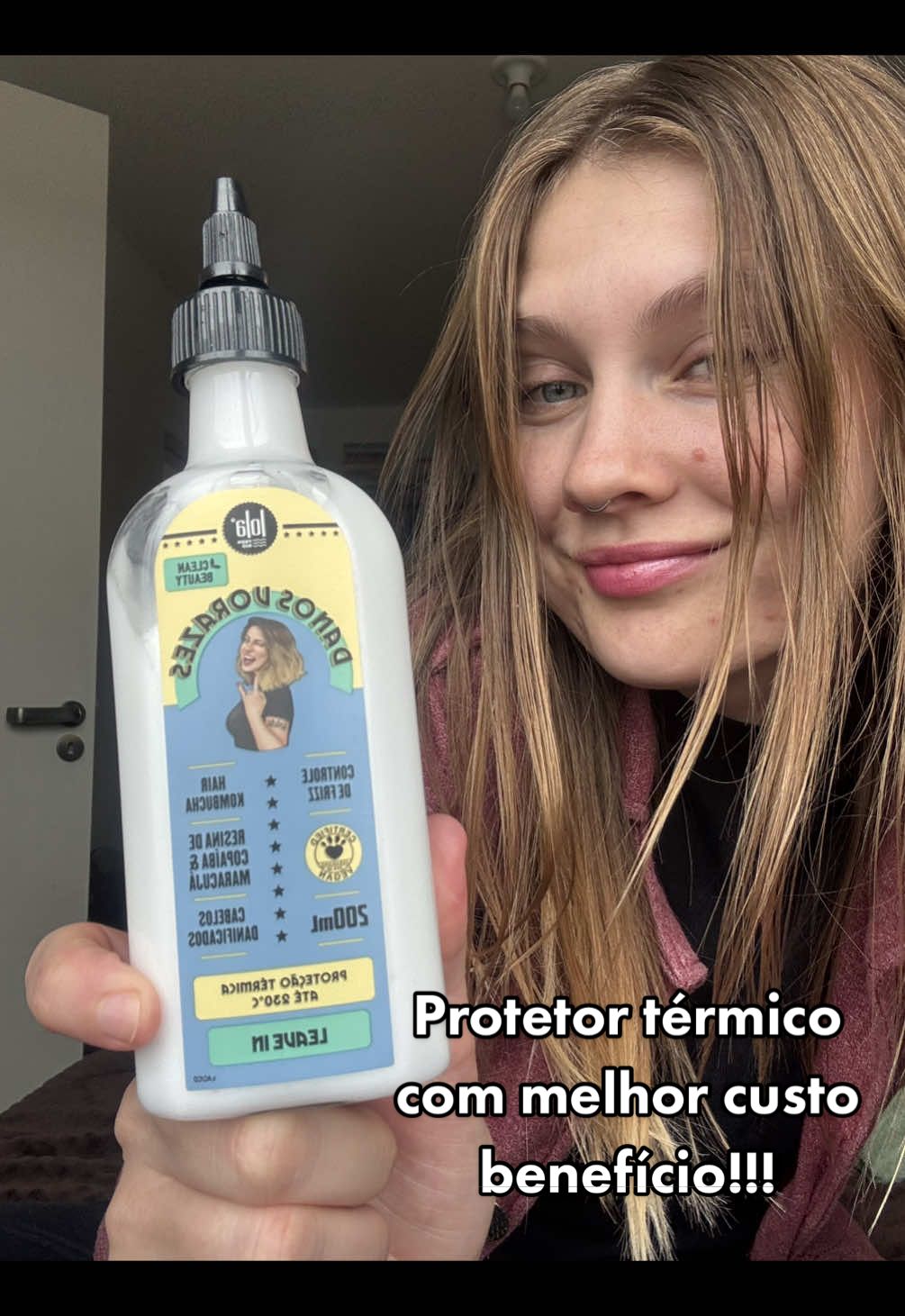 Vídeo curto pois já estava com a dicção e visão prejudicada jkkkkkkk #lola #danosvorazes #protetortermico #leavein 