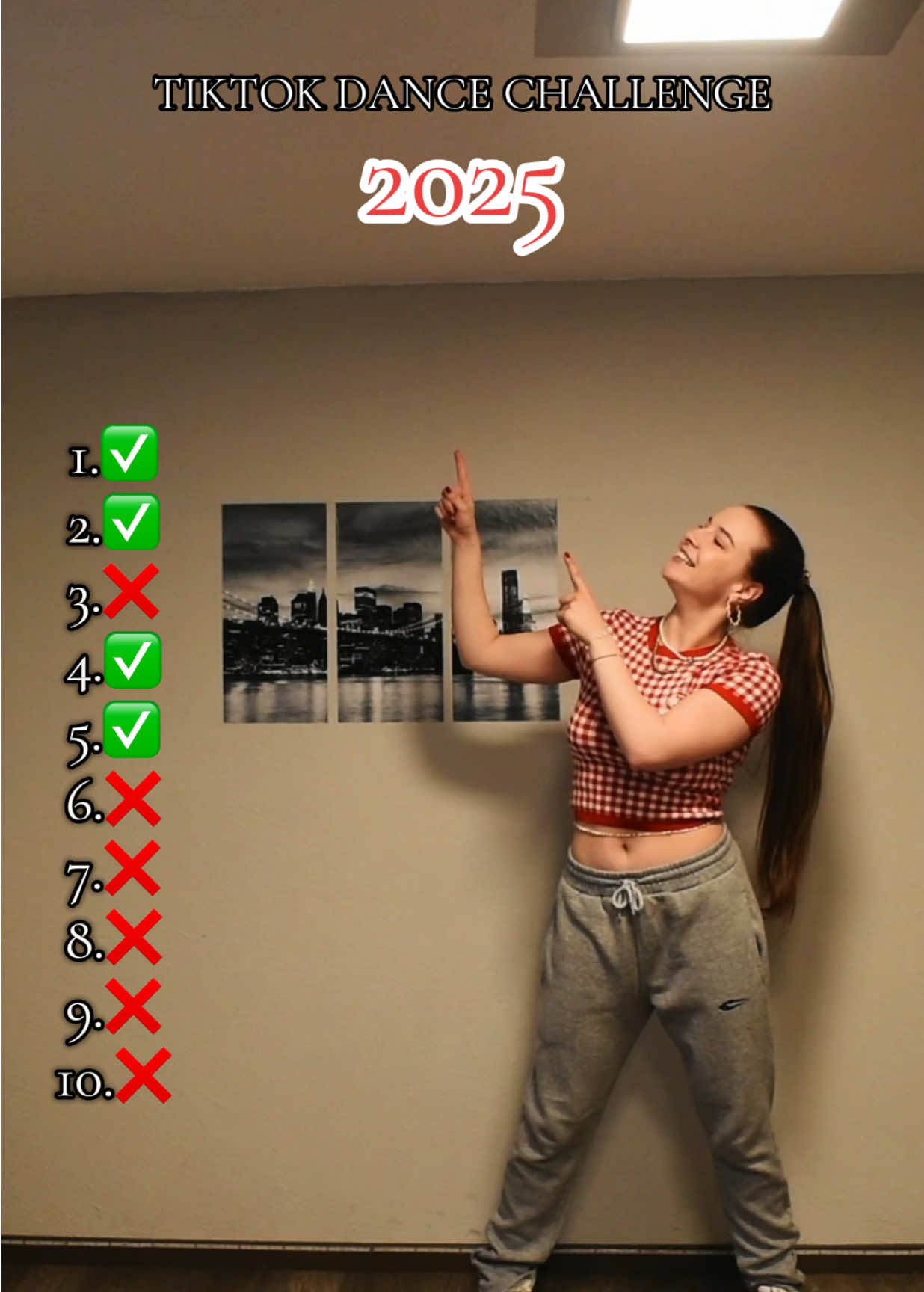 TIKTOK DANCE CHALLENGE 2025🤍❣️ Puh, das war keine wirklich gute Runde😂 Wie viel schafft ihr? 😎 #dancechallenge #trendingdancechallenge #trendingdances #tiktokdancechallenge #dancemashup #2025 #fypシ゚ 