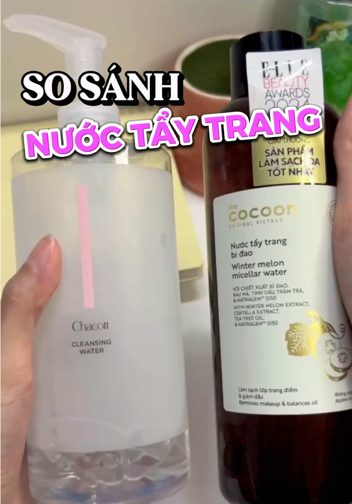 Đầu lòng hai ả tẩy trang  CHACOTT là chị, em là COCOON 🫶🏻#trending #fyp #xuhướng #cocoon #taytrang #chacott #skincare #xaigidangnay 