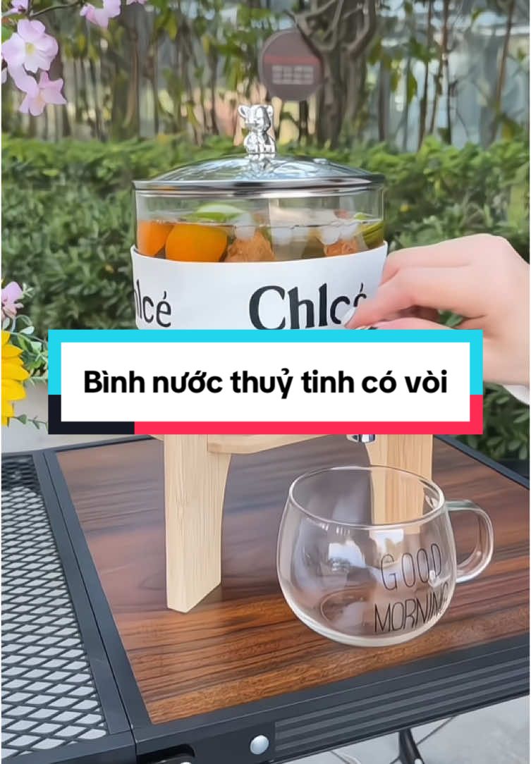 Bình nước thuỷ tinh có vòi #giadungthongminh #giadungtienich #fyp #nộitrợ #binhnuocthuytinhtrongsuot 