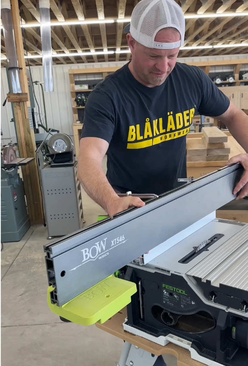 Put the @Bow Products XT Xtender fence on the Festool CSC SYS 50 to rip some 2” black ash to size