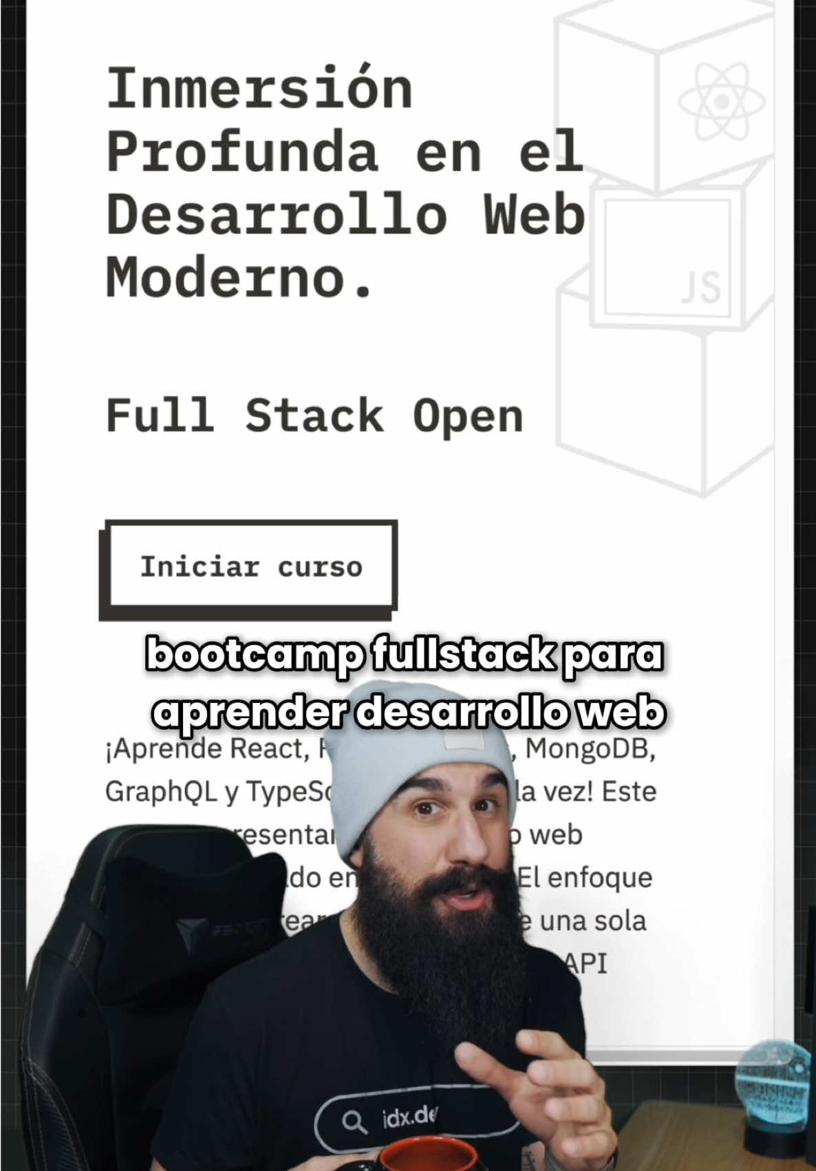 Bootcamp fullstack web creado por la Universidad de Helsinki 🎓 ⚠️ Gratis, en español y con certificado 📚 13 lecciones, ejercicios para practicar y proyecto final 💬 Soporte y proyecto final ⚙️ React, Redux, Node.js, Express, MongoDB, GraphQL, TypeScript... 🔗 Lo tienes en fullstackopen.com #programacion #programadores #fullstack #desarrolloweb #bootcamp
