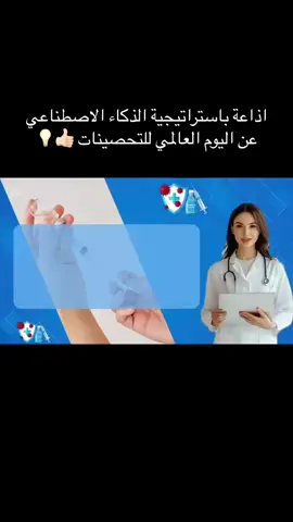 اذاعة باستراتيجية الذكاء الاصطناعي عن اليوم العالمي للتحصينات 👍🏻💡