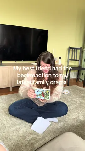 I had my best friend open the card from my dad at book club and the reactions did not disappoint. I still have so many questions about why he did this. #familydrama #fatherdaughter #toxicparent #tea 