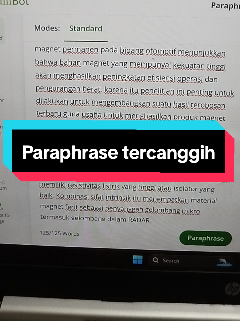 quillbot AI keren banget weh #paraphrase #quillbot #ai #AI #skripsi #tesis 