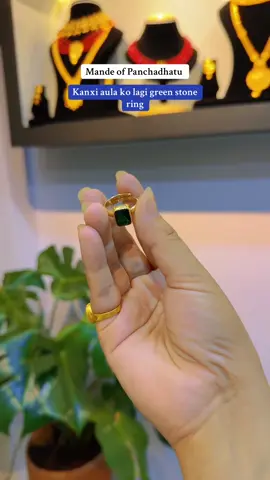 #panchadhatu #handmade✋ #green #stone #ring #foryoupage #goviral #mdpanchadhatu  colour lifetime guarantee 