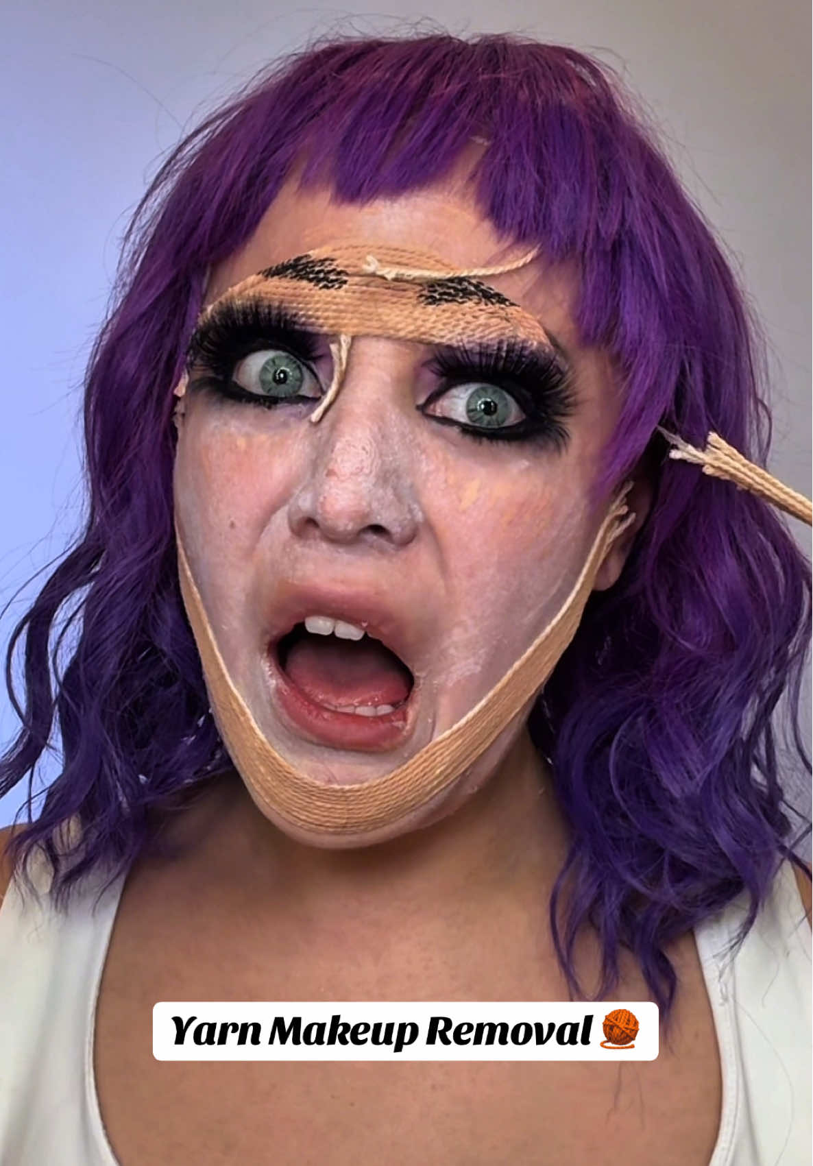 Yarn Makeup Removal #yarnmakeup #yarnmakeupremoval #yarnmakeupchallenge #makeup 