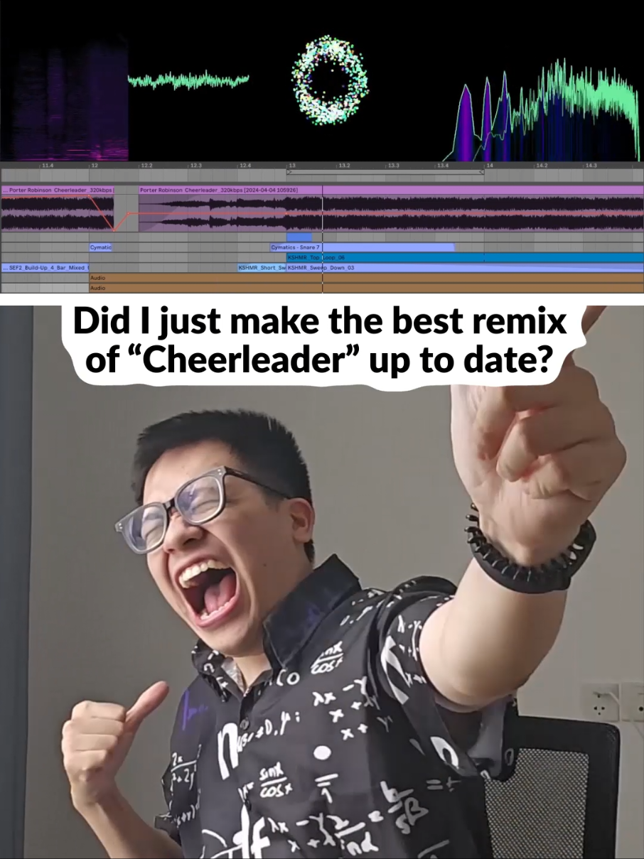 @porterrobinson ain't gon sleep tonight 🎹🎛🎶🫨 . . #musicproduction #musicproducer #musicmemes #porterrobinson #cheerleader #remix #edm #electronicmusic #ableton 