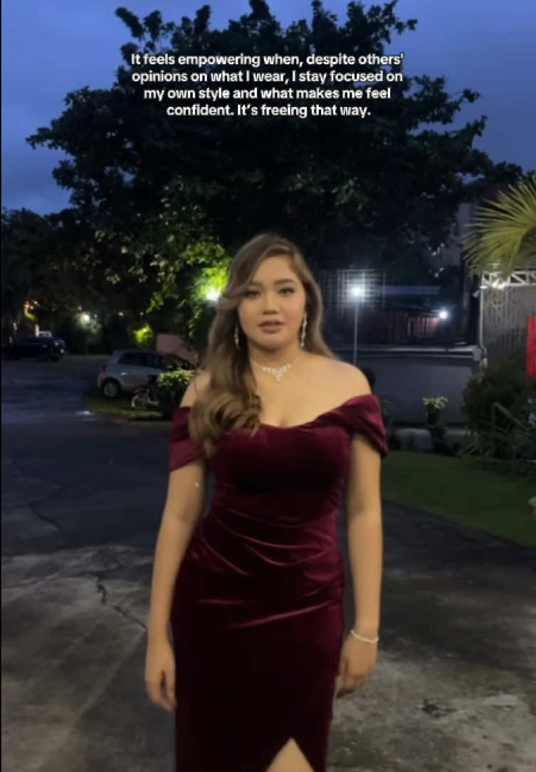 Confidence is key. I wear what makes me feel good — that’s my way.✨🫶❤️  #myway #poiison #music#song#trendingmusic #fashion #vibing #reddress 