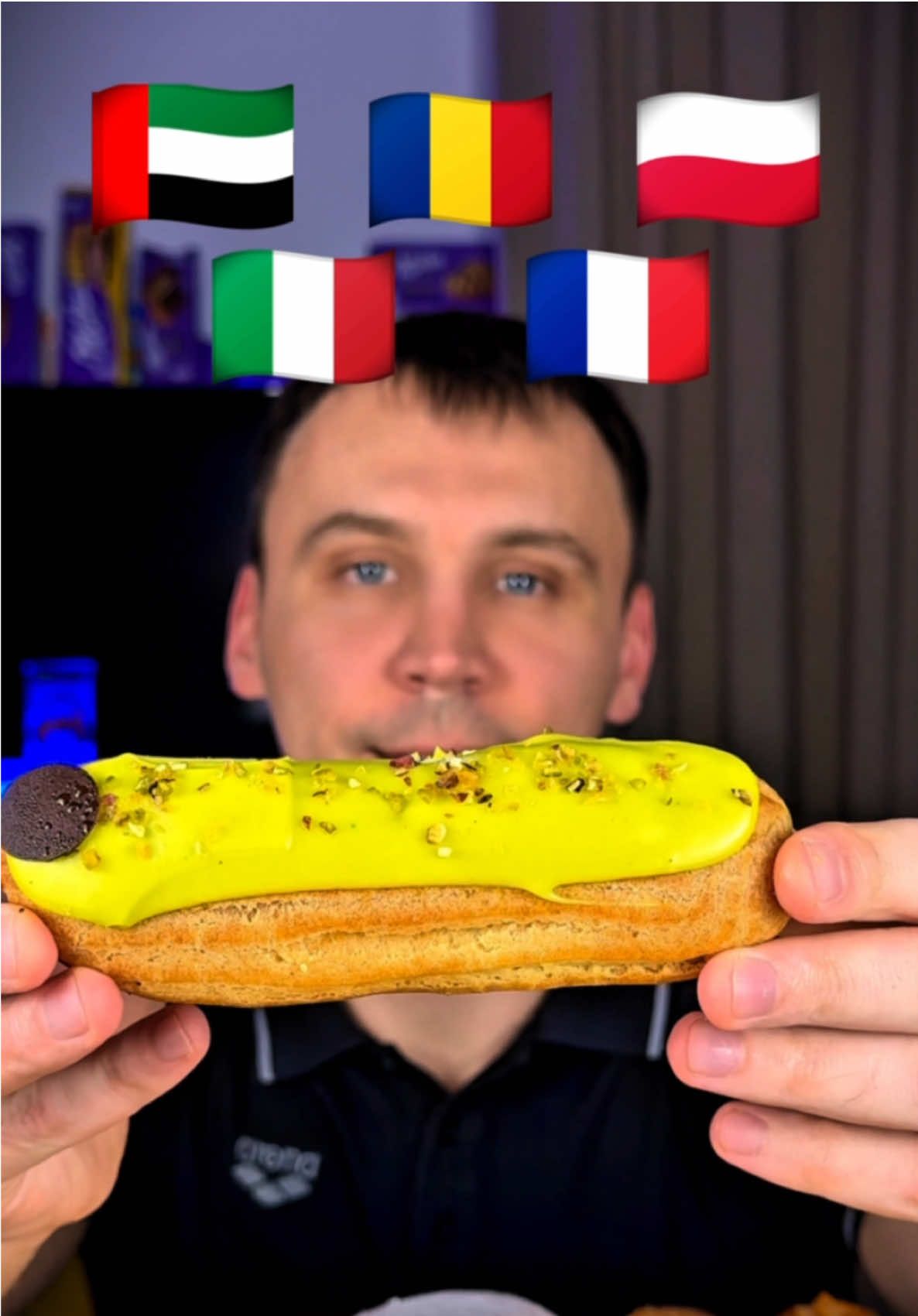Today I’m tasting pastries and desserts from Dubai, Romania, Poland, France, and Italy! 🧁🌍 Which one would you prefer? #mukbang #ASMR #dubai #dessert #sweet 