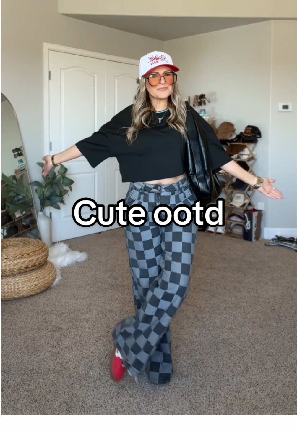 Today’s cute ootd! Checkerboard print everything! 🤣 #ootdinspo #ootdfashion #outfitoftheday #outfitideas #outfits #myoutfit #whatiworetoday #getdressedwithme #getreadywithme #creatorsearchinsights 