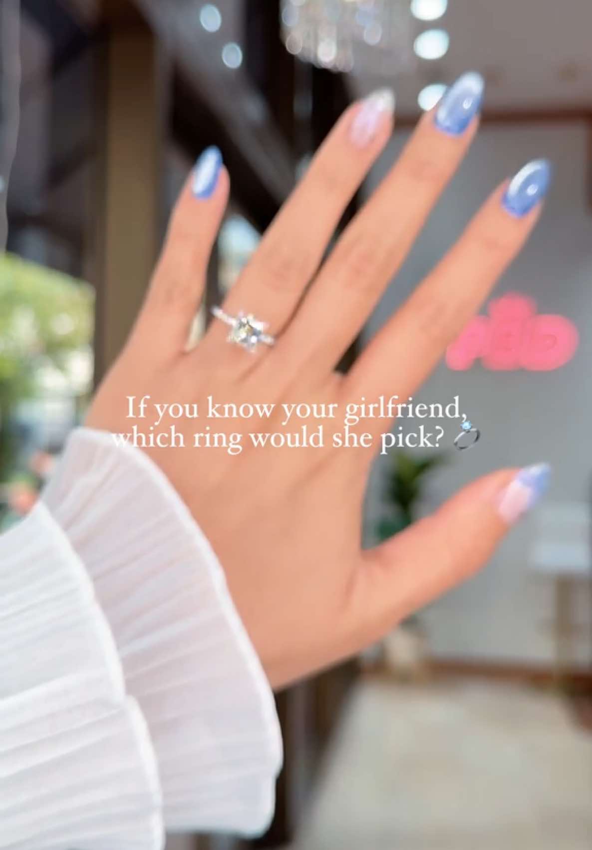 1, 2, 3, 4, 5, 6, 7, 8, 9, or 10? How well do you know your girl? 🥰💍✨ #ringtest #boyfriendtest #girlfriendtest #princessbridediamonds #pbdbling #engagementring #engagementrings #huntingtonbeach #orangecounty 