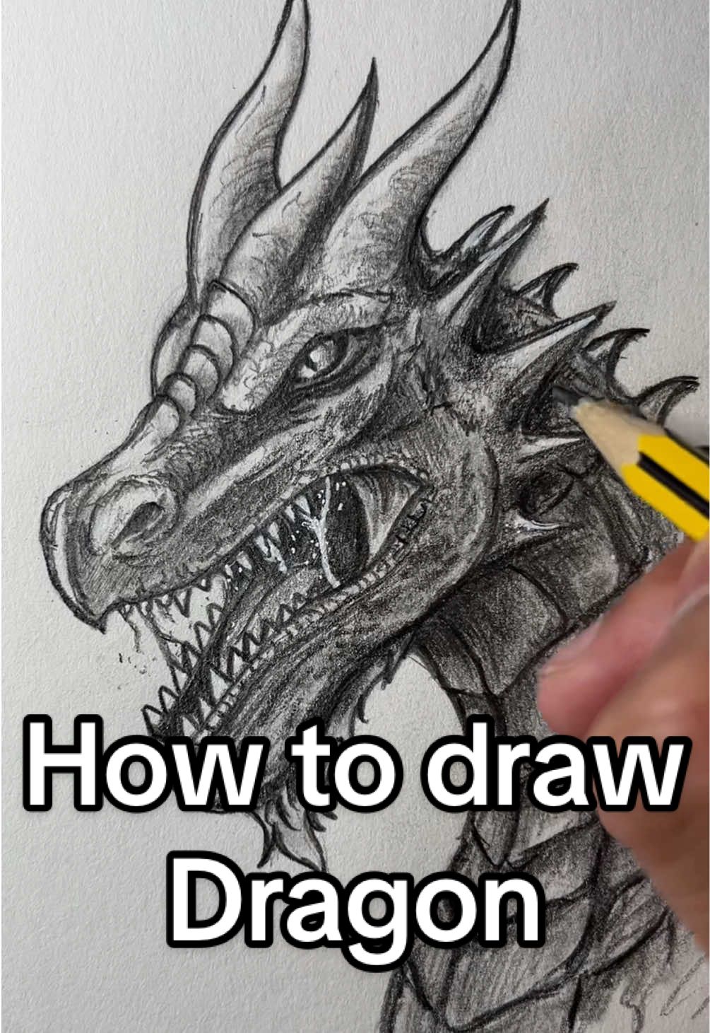 How to draw a Dragon! Who should I draw next? #art #artistsoftiktok #dragon #drawing #tutorials how to draw a dragon art drawing tutorial