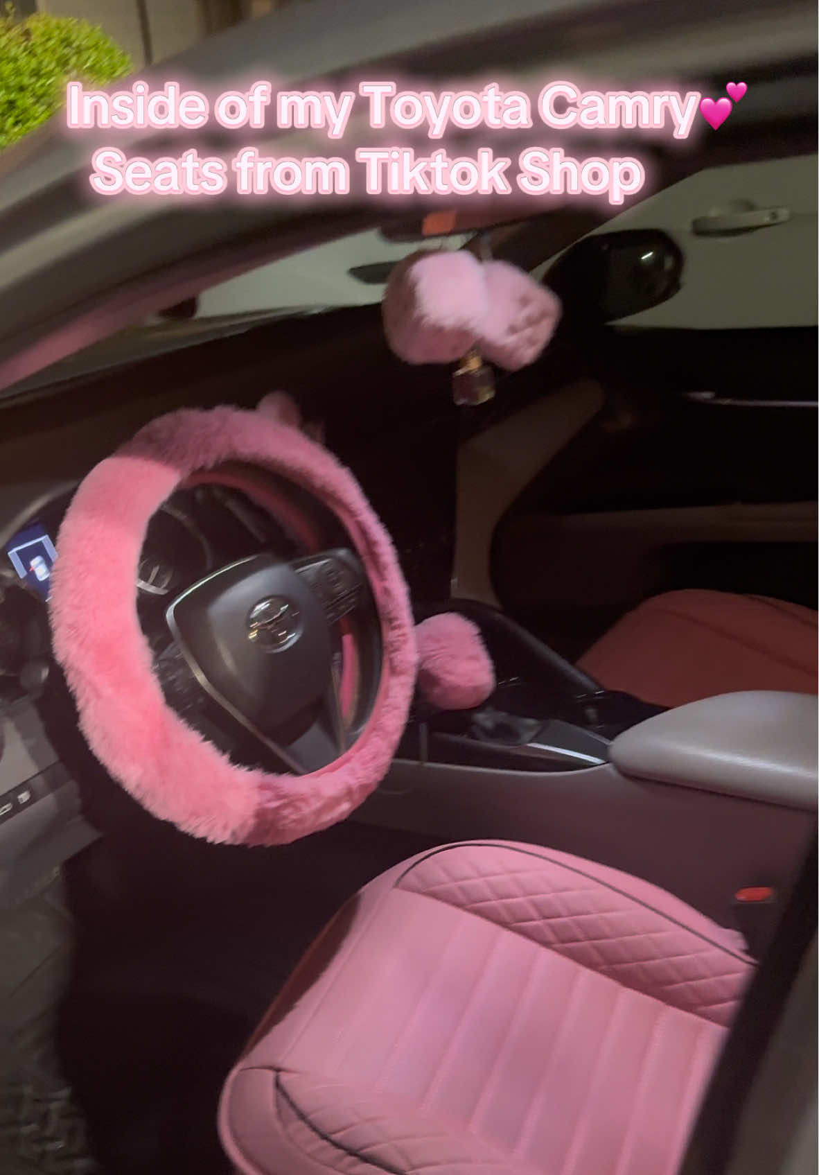 you can tell what my fav color is 💕 order your car seat covers below ☺️#fyp #fypシ #viral #toyotacamry #toyota #carsoftiktok #carassosories 