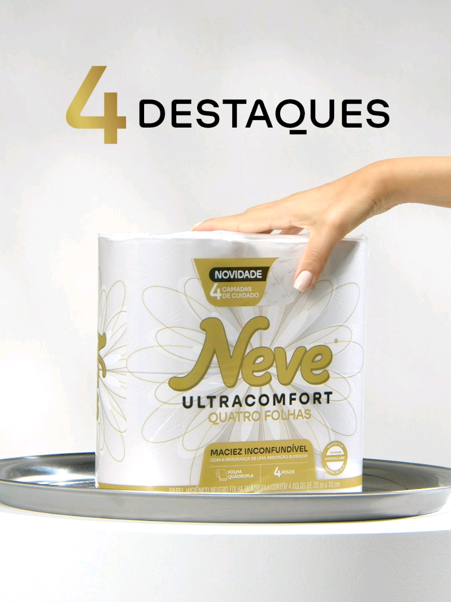 Nosso caso é antigo, mas sempre tem novidade pra manter a relação animada: chegou o novo Neve Ultracomfort, com folha quádrupla.