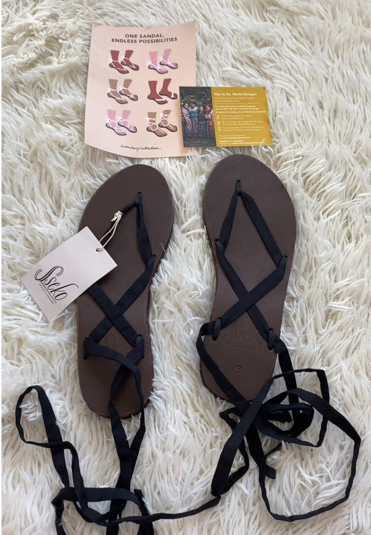 Ribbon Sandal with a leather base #ribbonsandals #sandals #sandalseason #noondaycollection