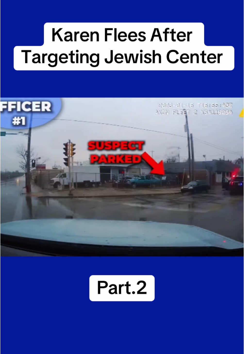 karen takes police on the slowest chase after targeting a jewish center!  #copstvshow #1minmovie #watchme #bodycamcops #tvclips 