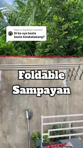 Replying to @AnjeShop di kinakalawang sis ,Ang ganda ng foldable sampayan #sampayan  #foldablesampayan #foldablesampayanstainless  #stainlesssteel  #