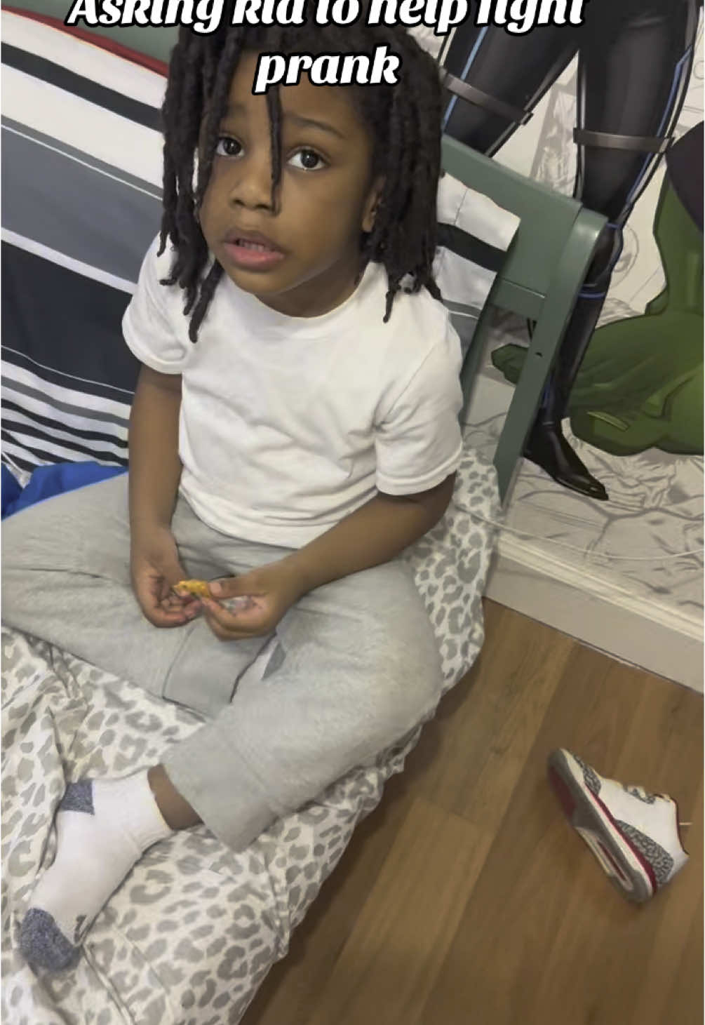 #creatorsearchinsights  Pranking Jaise….his mom told him she may need him to help her fight! 😬😩😂 #funnyvideos #prankvideo #funnykidsoftiktok #fightprankonkids #fy #fypシ #tiltokkids 