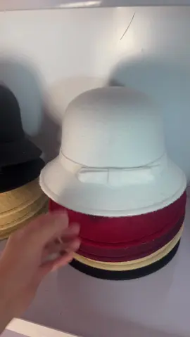 Mũ ép dạ nỉ dáng cụp đính nơ siêu xinh tiểu thư.#xuhuong #fyp 